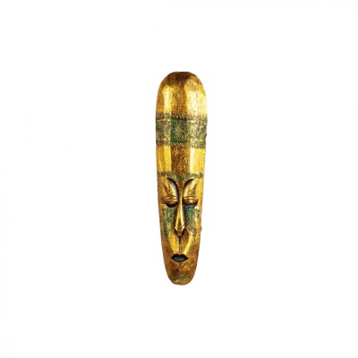 Masca tribala din lemn cu tematica africana Gold, Tip II foto