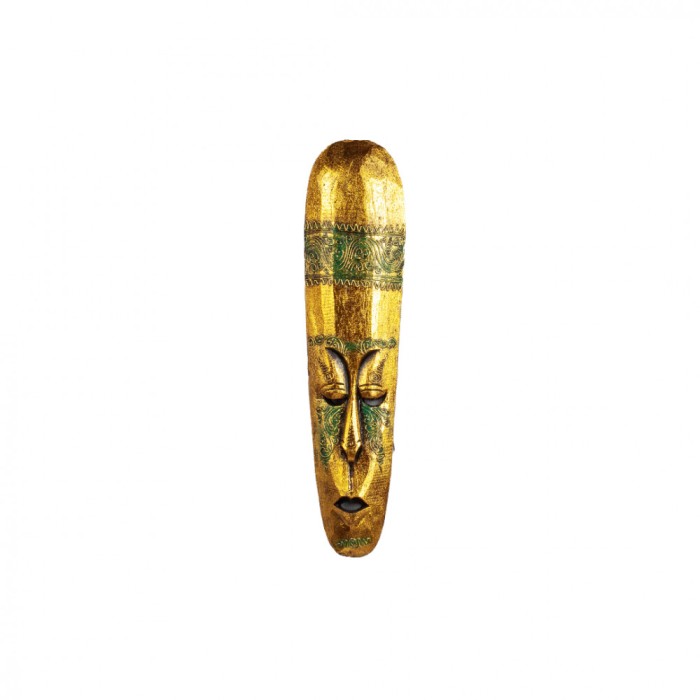 Masca tribala din lemn cu tematica africana Gold, Tip II