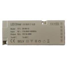 Sursa de alimentare pentru module aplice led mobila, 12V DC, 5A, 60W, DS-60-12
