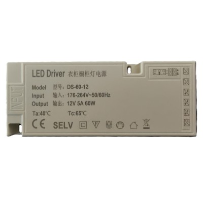 Sursa de alimentare pentru module aplice led mobila, 12V DC, 5A, 60W, DS-60-12 foto