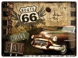Placa metalica - Route 66 Road Trip - 30x40 cm, Nostalgic Art Merchandising