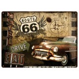 Placa metalica - Route 66 Road Trip - 30x40 cm