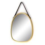 Oglinda decorativa GHM1130G, rama metalica, auriu, 19.5 x 1.5 x 24.5 cm