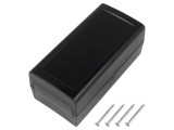 Carcasă ABS neagră IP53 cu panou 60mm x 120mm x 51mm