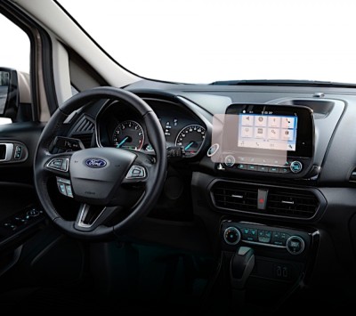 Folie Protectie Display Navigatie, Duragon, Ford Ecosport 2017+, silicon Transparent, Anti-zgarieturi, Kit instalare foto