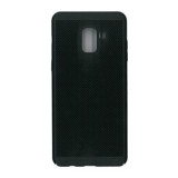 Husa samsung galaxy a8 2018 ultra slim cu aerisire negru, Flippy