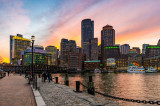Fototapet autocolant City46 Boston in amurg, 350 x 200 cm