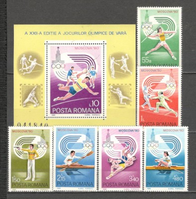 Romania.1980 Olimpiada de vara MOSCOVA ZR.649 foto