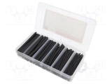 Set manșoane termocontractabile 2:1 100mm negru 170buc CYG/KTG