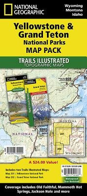 Yellowstone &amp;amp; Grand Teton National Parks Map Pack: Topographic Trail Maps foto