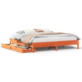Cumpara ieftin Cadru de pat fara saltea, maro ceruit 200x200 cm lemn masiv pin