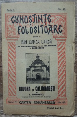Govora si Calimanesti - I. Simionescu// seria ,,Din lumea larga&amp;quot; foto