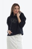 Hanorac negru brodat Crazy in love, L, M, S, XL, XS