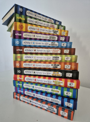 Carte pentru copii Jeff Kinney Jurnalul unui pusti set 13 volume foto