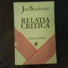 Jean Starobinski Relatia critica, tiraj 2350 exemplare