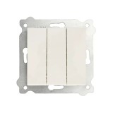 Intrerupator triplu 10A, 250V EXEN alb / 290-000102-213