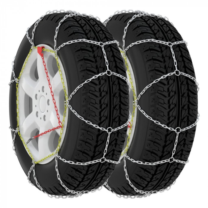 vidaXL Lanțuri antiderapante zăpadă auto, 2 buc., SUV 4x4, 16 mm, 460