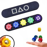 Joc Tradițional Coreean Gonggi Salestore.ro&reg; &ndash; Tip Squid Game, Bilă Metalică, 3D Print, Copii, Familie, Multicolor