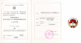 AMS# -TITLU DE INVATATOR EVIDENTIAT 1948, RPR piesa + brevet