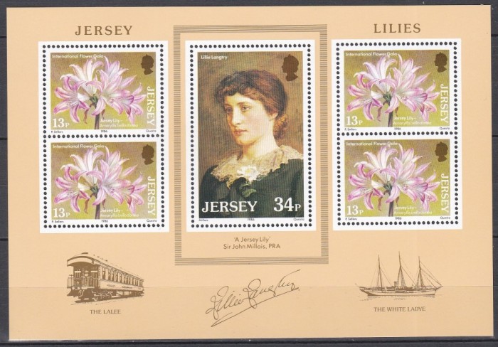 Jersey 1986 - Crini din Jersey, Colita, MNH