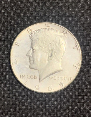 Moneda argint half dollar 1965 foto