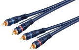 Cablu 2RCA t-t 5m albastru cu remote