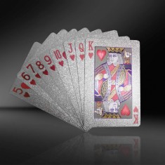 Carti de joc Silver Casino Poker, aspect Euro &euro;