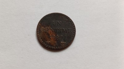 Franta-1 Centime 1849 foto