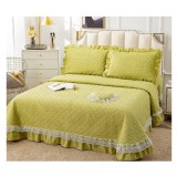 Cumpara ieftin Set Cuvertura de Pat din Bumbac, 4 Piese, Verde Lime - PIT163