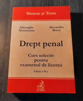 Drept penal curs selectiv pentru examenul de licenta Gh. Nistoreanu foto