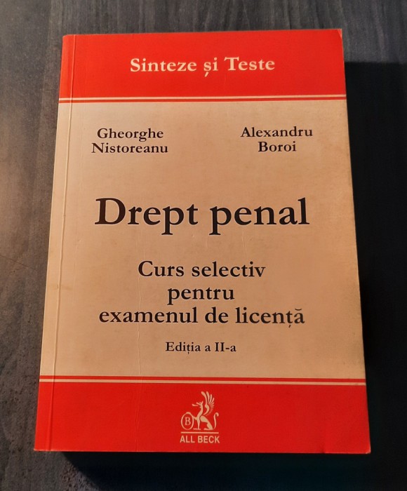 Drept penal curs selectiv pentru examenul de licenta Gh. Nistoreanu