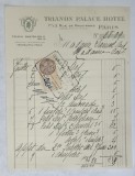 10.CHITANTA ELIBERATA FAMILIILOR DOCTORULUI CONSTANTIN DANIEL SI ANTON CARP , DE HOTELUL &#039; TRIANON PALACE &#039; DIN PARIS , 1932