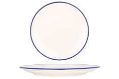 Rinart Farfurie pentru cină - Green Edge - Porţelan - 30 cm - set de 6