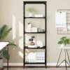 VidaXL Bibliotecă cu 5 niveluri, negru, 59x35x171 cm, lemn prelucrat
