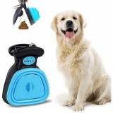 Cumpara ieftin Cleste pentru excremente caini &ndash; cleste din plastic pliabil, cu carabina, portabil, Albastru