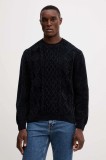 Armani Exchange pulover din amestec de l&acirc;nă culoarea bleumarin, călduros, XM001331 AF13776