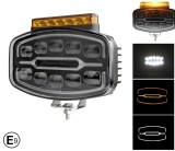 Cumpara ieftin Proiector LED Halogen cu 3 functii - DRL alb portocaliu si lumina de avertizare cu 4 moduri, rezistent la apa, 12-24V, 1400LM, IP67, IP69, ECE-R10