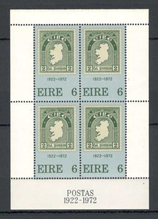Irlanda.1972 50 ani marca postala-Bl. SI.36