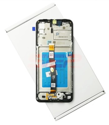 LCD+Touchscreen cu Rama Samsung Galaxy A22 5G / A226 BLACK Original Service Pack foto