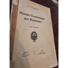 I. N. Anghelescu - Histoire Economique des Roumains Vol. I