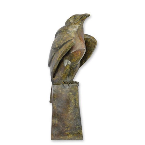 Vultur-statueta din bronz cu un soclu dreptungiular TBF-47
