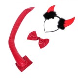 Set Deghizare Diavol, 3 Piese, Rosu, Oem