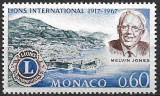 B1106 - Monaco 1967 - Lions neuzat,perfecta stare, Nestampilat