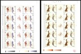 Romania 2003 - Moda Sec. XX, in coli de 10 serii+5 viniete, MNH - LP 1623b, Nestampilat