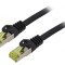 Cablul Patch S/FTP 6a 1,5m LSZH Negru 27AWG