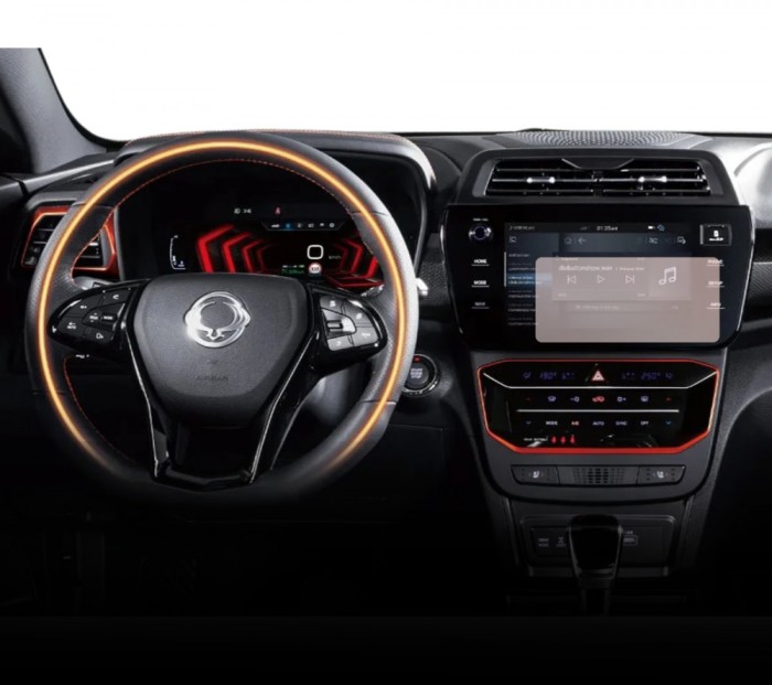Folie Protectie Display Navigatie, Duragon, Ssangyong Tivoli 2019+, silicon Mat, Anti-zgarieturi, Anti-amprenta, Kit instalare