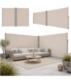 Paravan lateral retractabil colt terasa LUARO 180 x 620 cm bej