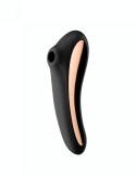 Stimulator Dual Kiss Air Pulse+Vibrator Silicon USB Black