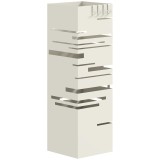 HOMCOM Suport de Umbrele Autoportant Pătrat din Metal cu 4 C&acirc;rlige, Bej | Aosom Romania