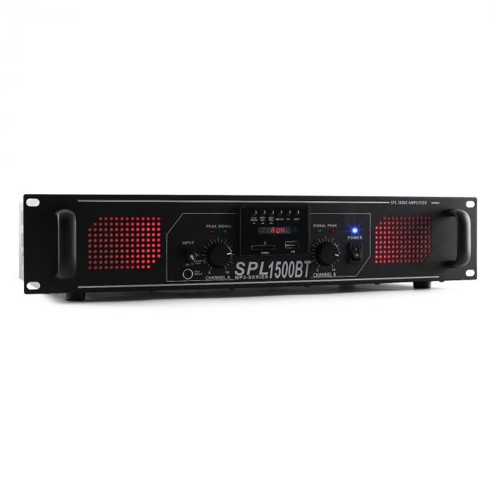 Skytec SPL 1500BT 1500W amplificator Hifi/PA Bluetooth USB Skytec SPL 1500BT 1500W amplificator Hifi/PA Bluetooth USB